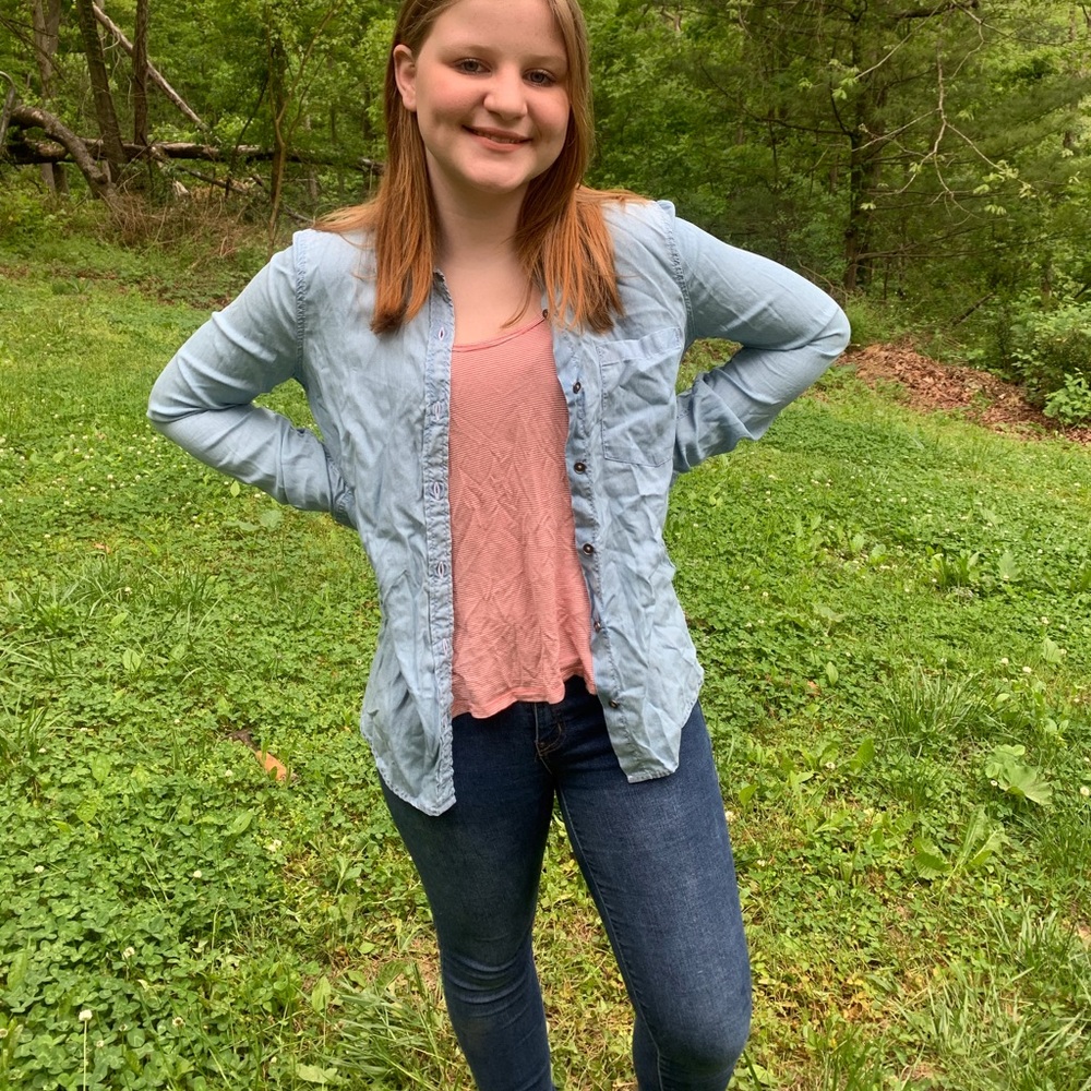 VERY soft chambray top